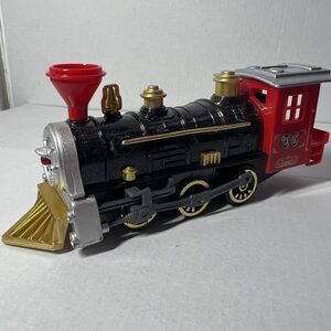 Toysmith Die-Cast Steam Locomotive 7" Pull Back Action Train Black & Red Toy